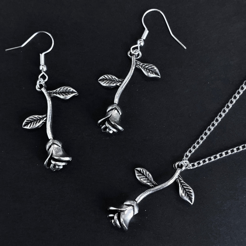 Silver Rose Jewellery Collection Set | Shop Nory