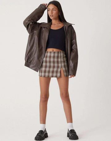 Oversized Lederjacke