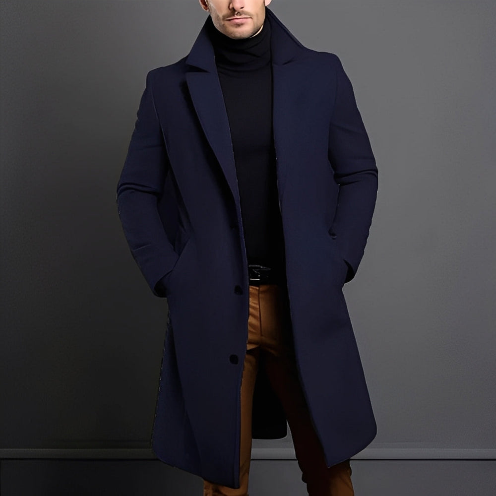 Eleganter Woll-Trenchcoat für Männer