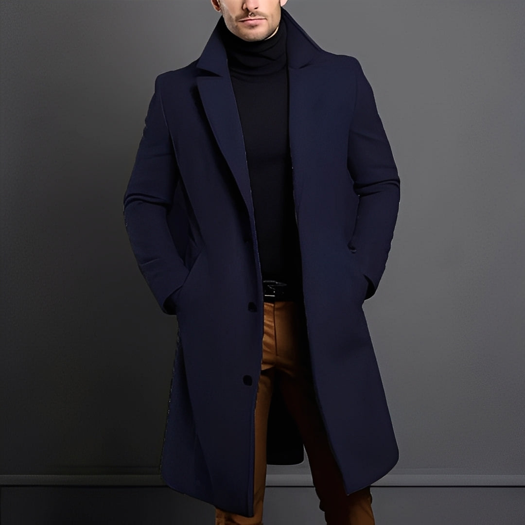 Eleganter Woll-Trenchcoat für Männer