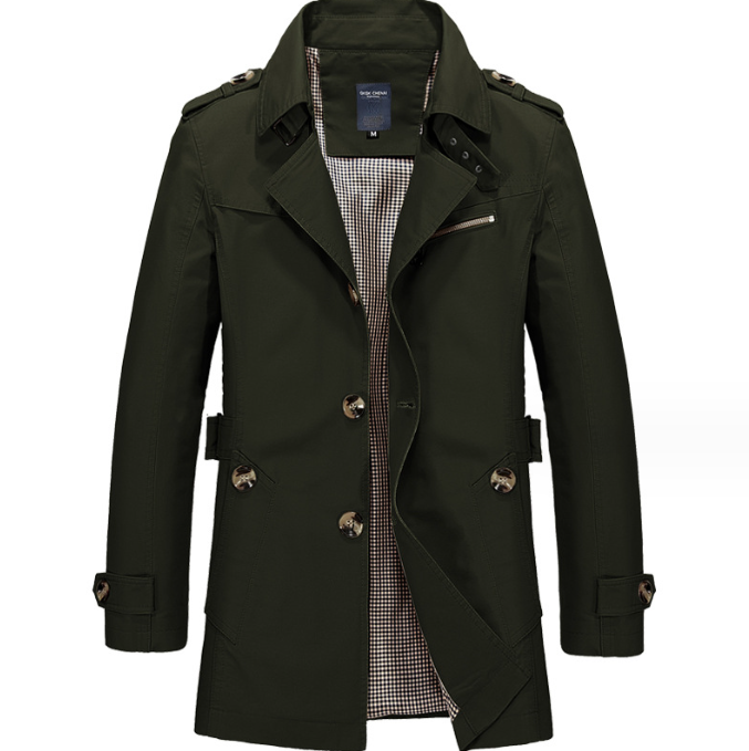 Wasserdichter Herren-Trenchcoat mit Doppelknöpfen - Miles