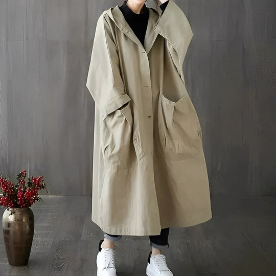 Moderner Trenchcoat mit Taschen für Frauen
