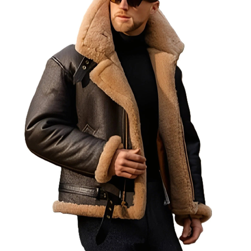 Strapazierfähige und Dicke Lederjacke für Männer