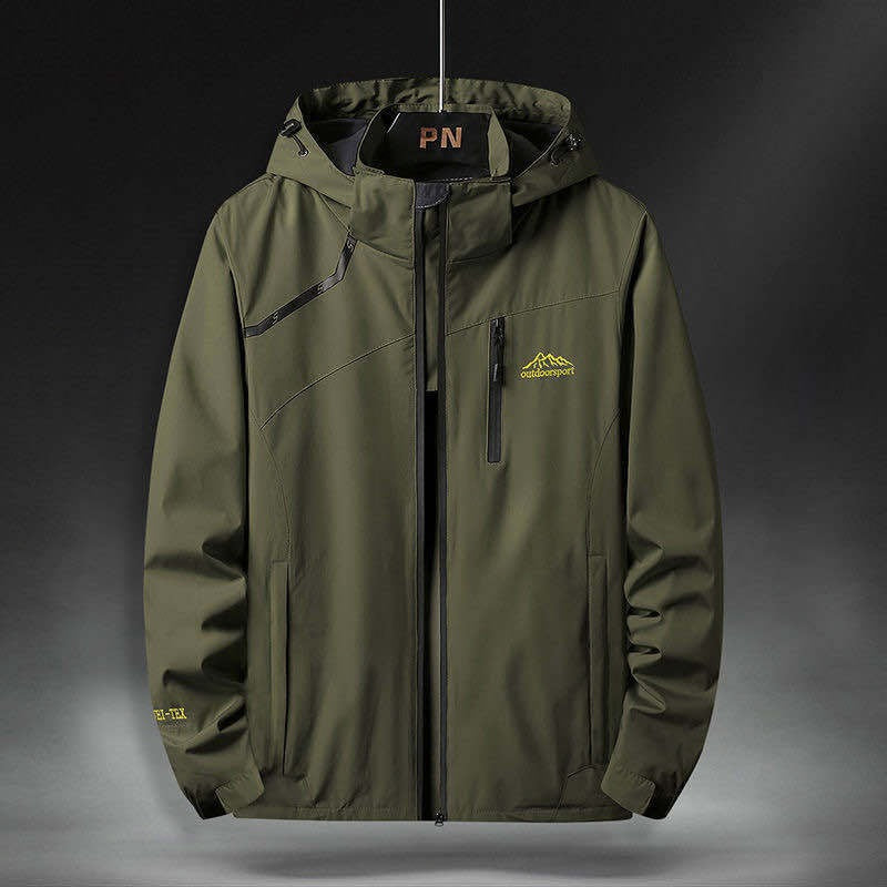 Wasserdichte Herrenjacke mit Kapuze