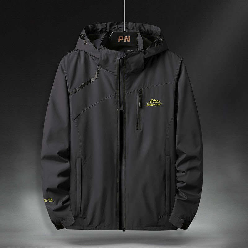 Wasserdichte Herrenjacke mit Kapuze