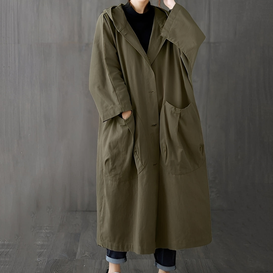 Moderner Trenchcoat mit Taschen für Frauen