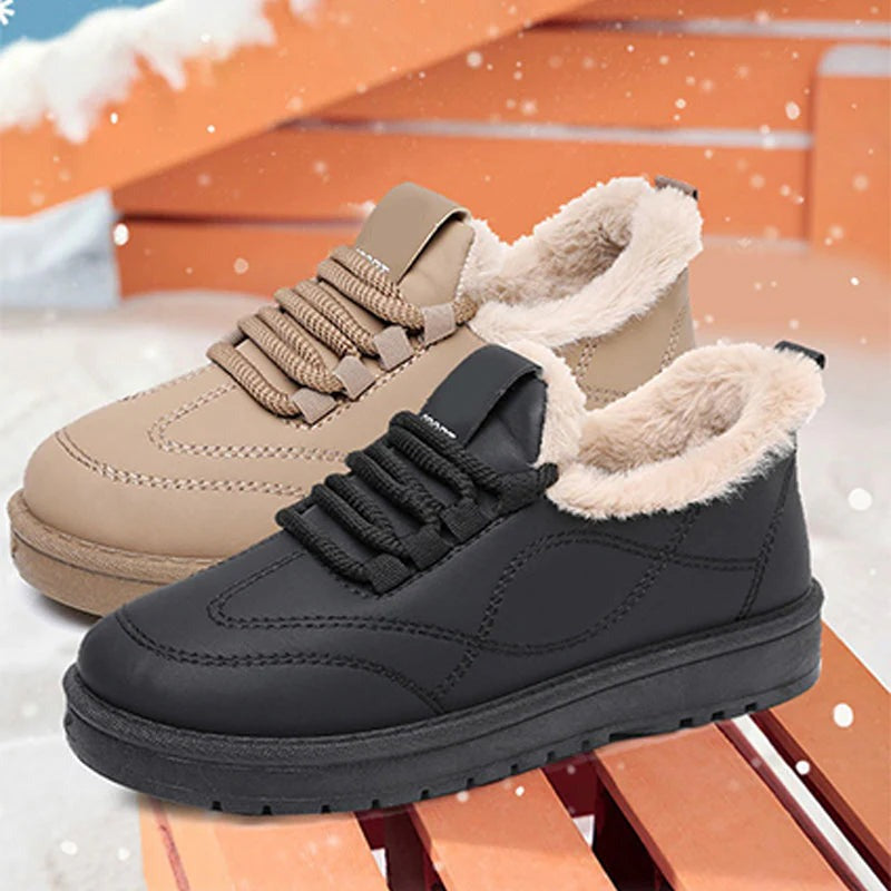 Gefütterte wasserfeste Winter-Schnürschuhe