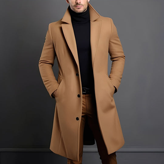 Eleganter Woll-Trenchcoat für Männer