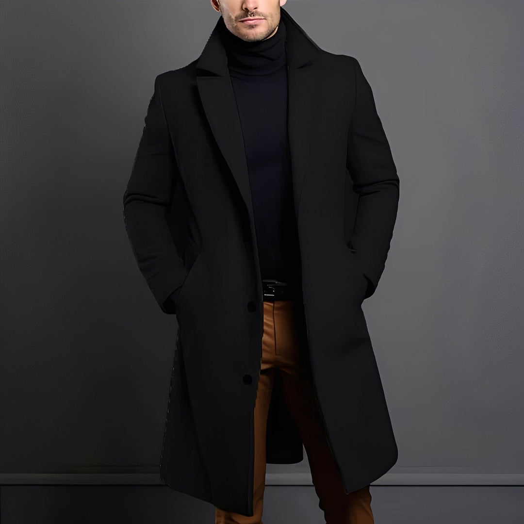 Eleganter Woll-Trenchcoat für Männer