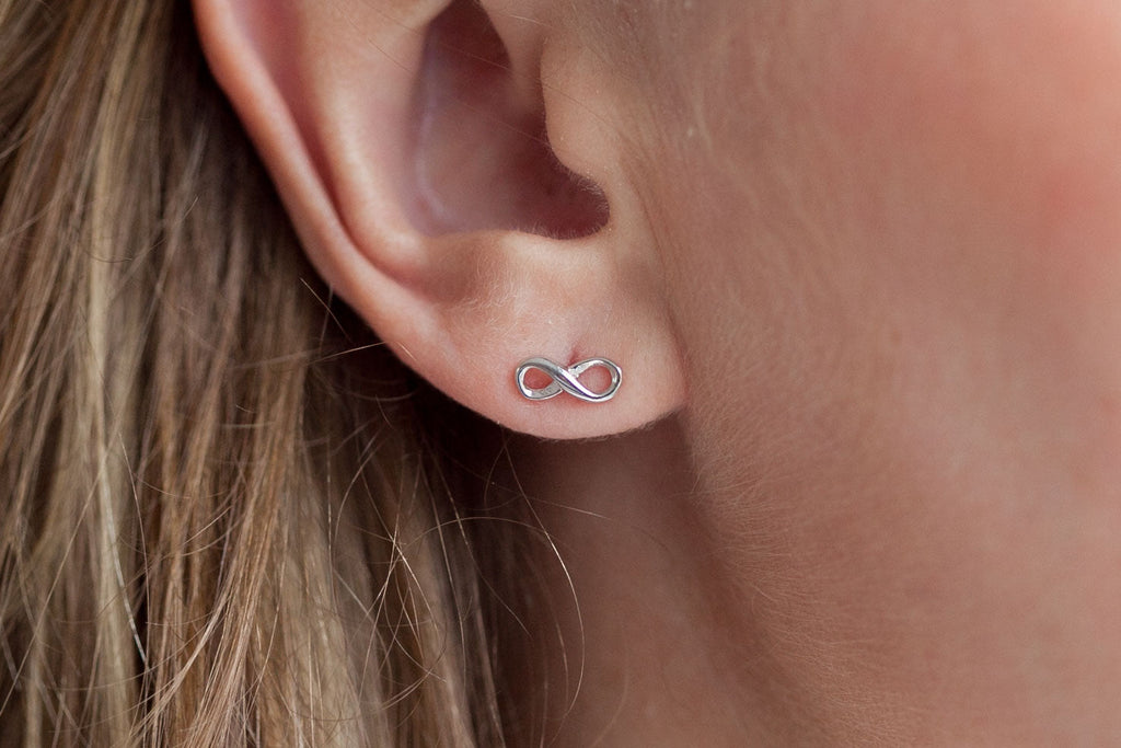 Ohrringe Ohrstecker Infinity Symbol Unendlichkeit Silber | Shop Nory