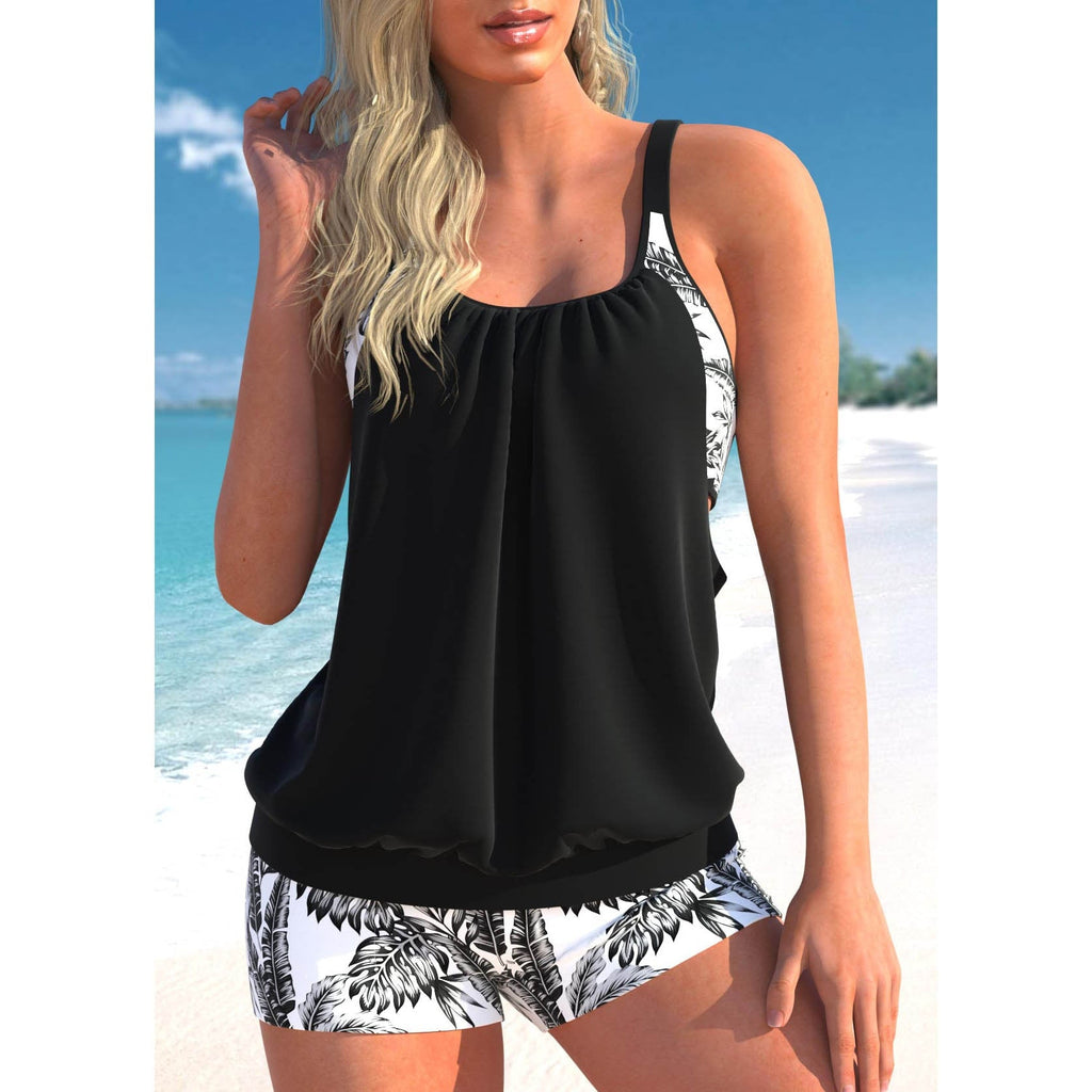 Zweiteiliger Tankini Badeanzug für Damen