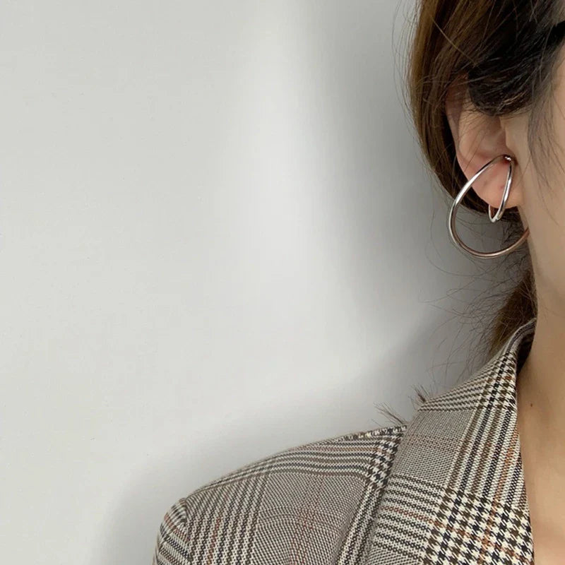 Unregelmäßige Kurve Keine Piercing Stapelohrringe | Shop Nory
