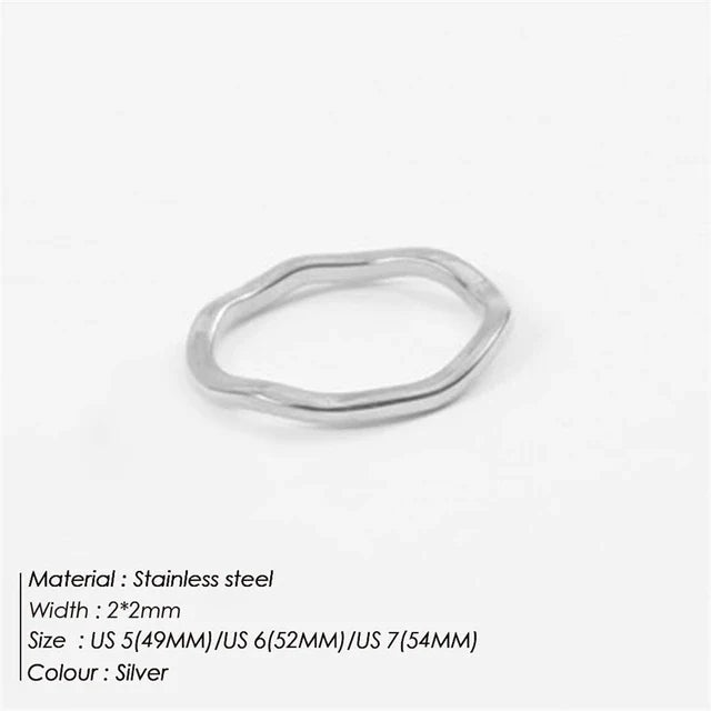 Unregelmäßige Welle Geometrische Handmade Ringe | Shop Nory