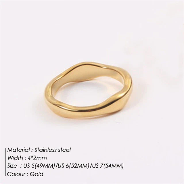 Unregelmäßige Welle Geometrische Handmade Ringe | Shop Nory