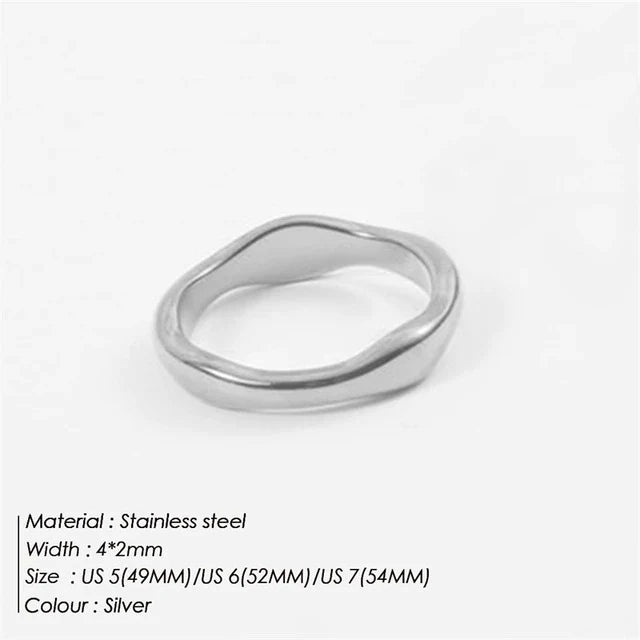 Unregelmäßige Welle Geometrische Handmade Ringe | Shop Nory