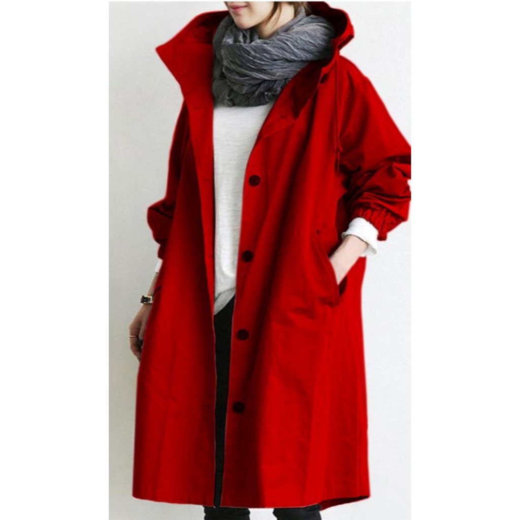 Isabelle Langer Damen-Trenchcoat mit Kapuze
