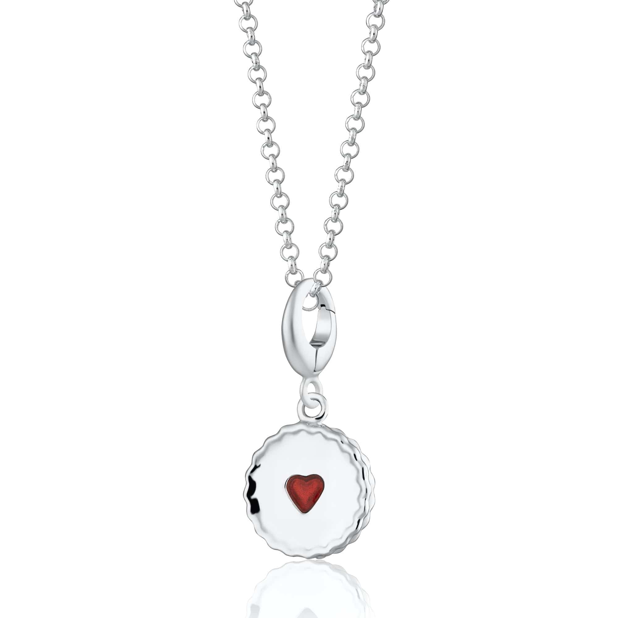 Silber Jammie Dodger Keks Charm Halskette | Shop Nory