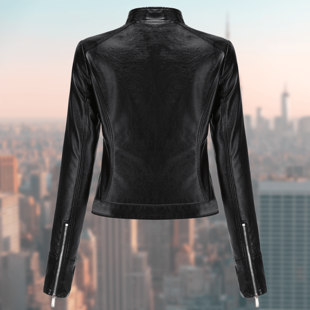 Damen-Lederjacke - Stilvoll und LanglShopnoryig