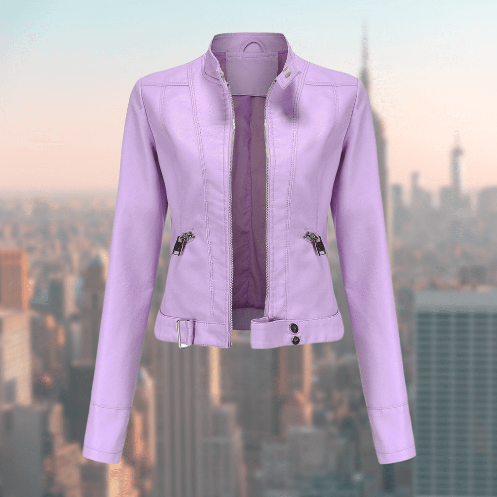 Damen-Lederjacke - Stilvoll und LanglShopnoryig