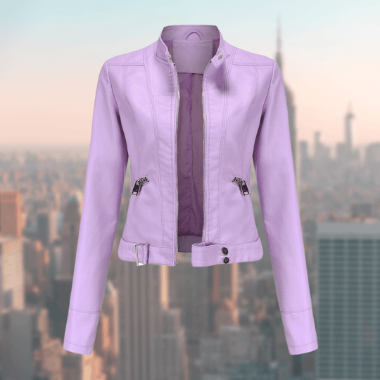 Damen-Lederjacke - Stilvoll und LanglShopnoryig