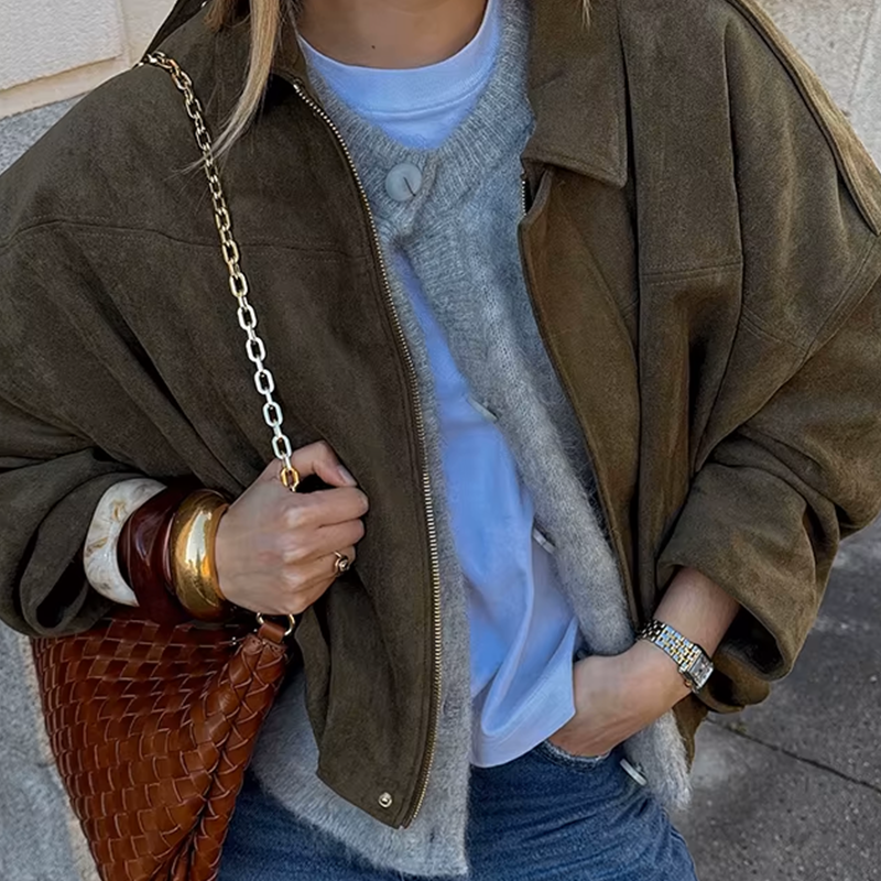 Shopnory | Übergrößen Wildlederjacke