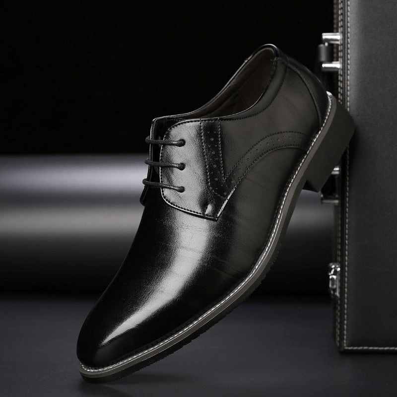 Stilvolle Herren Schuhe Schnürschuhe mit Brogue Details