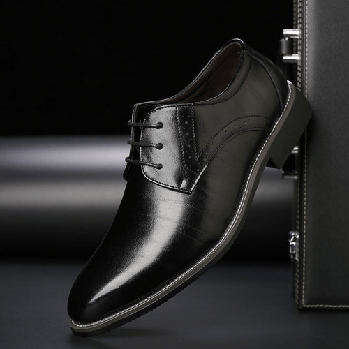 Stilvolle Herren Schuhe Schnürschuhe mit Brogue Details