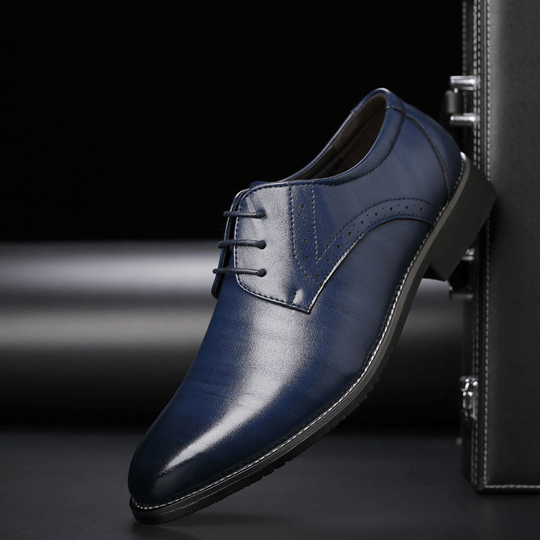Stilvolle Herren Schuhe Schnürschuhe mit Brogue Details
