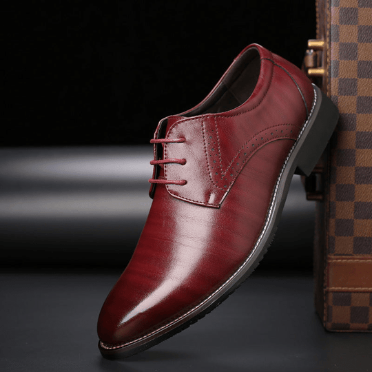 Stilvolle Herren Schuhe Schnürschuhe mit Brogue Details
