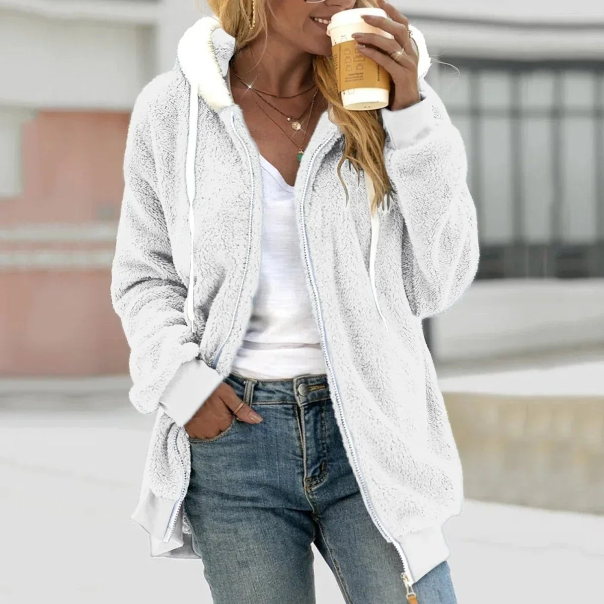 ShopNory | Extra warmer Teddy-Fleece Zip Hoodie