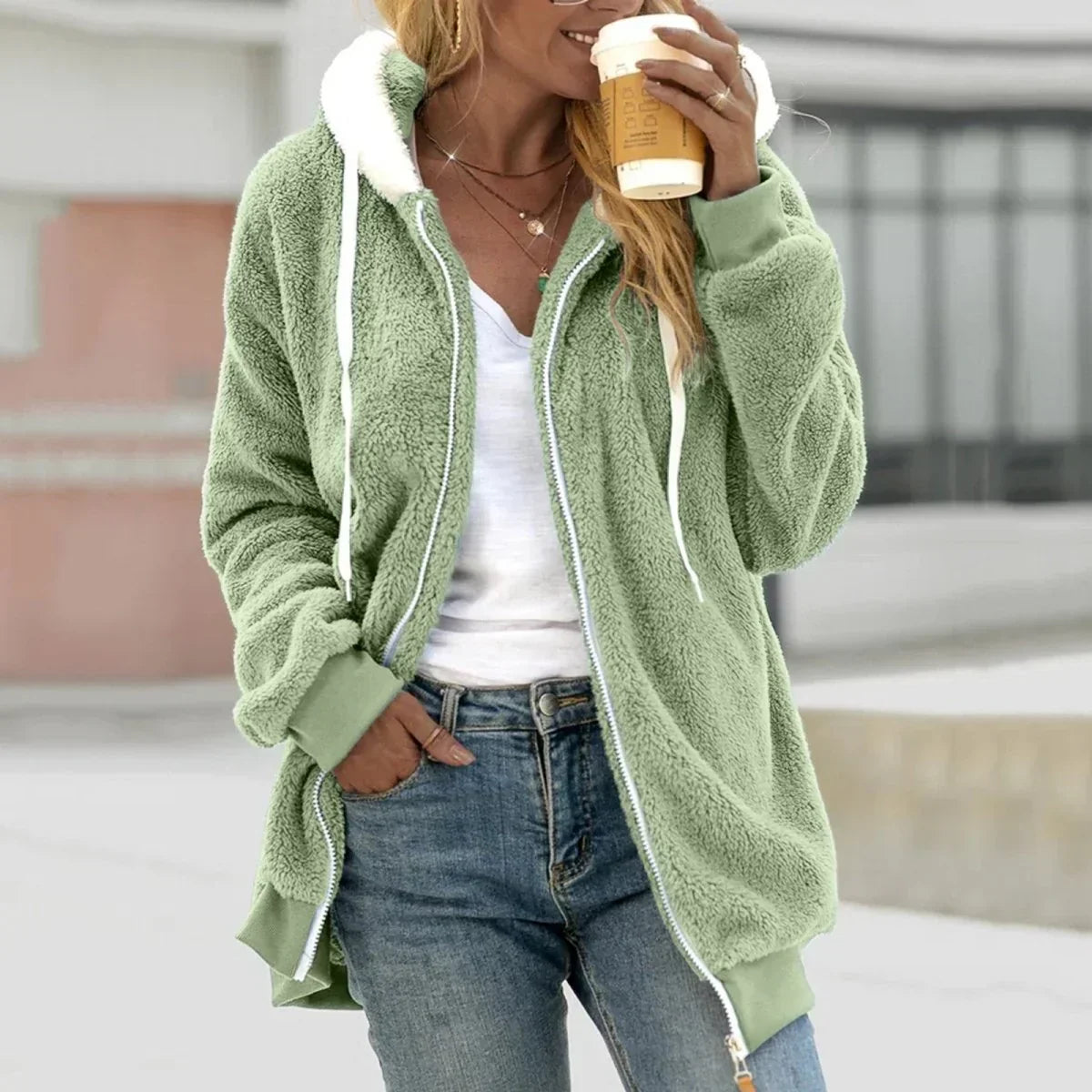 ShopNory | Extra warmer Teddy-Fleece Zip Hoodie