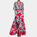 Luxuriöses Blumenkleid Damen Kleid