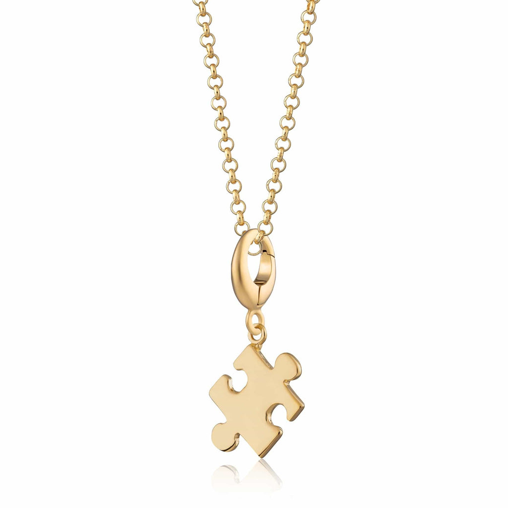 Gold Jigsaw Charm Halskette | Shop Nory