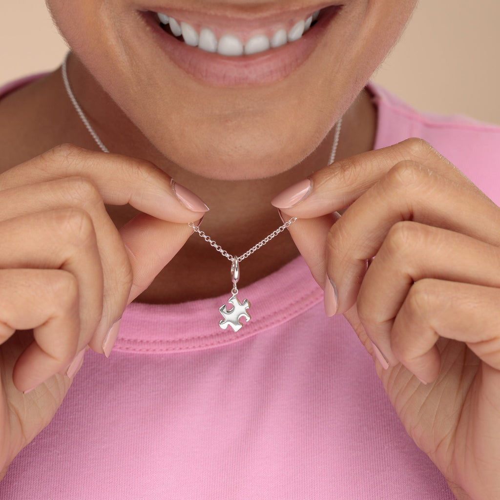 Silber Puzzle Charm Halskette | Shop Nory
