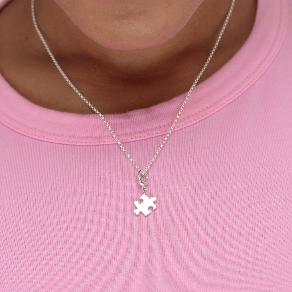 Silber Puzzle Charm Halskette | Shop Nory