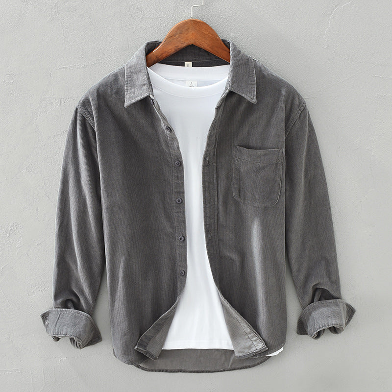 Shopnory | Retro Herren Cordhemd Elegant, Vielseitig & Bequem
