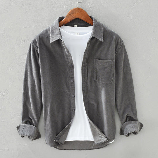Shopnory | Retro Herren Cordhemd Elegant, Vielseitig & Bequem