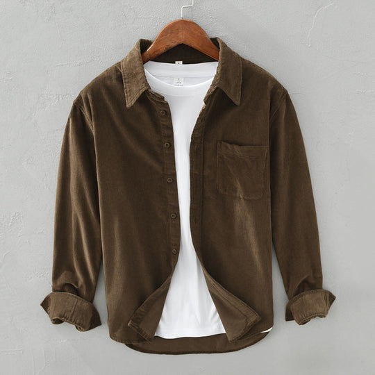 Shopnory | Retro Herren Cordhemd Elegant, Vielseitig & Bequem