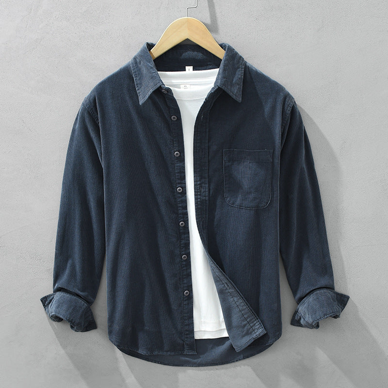Shopnory | Retro Herren Cordhemd Elegant, Vielseitig & Bequem