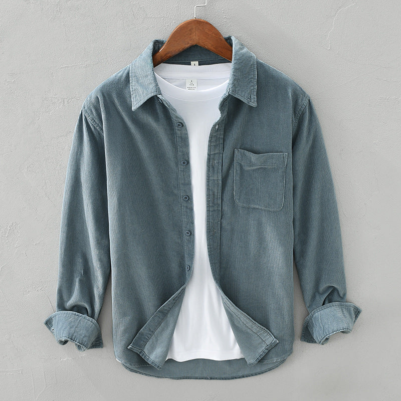 Shopnory | Retro Herren Cordhemd Elegant, Vielseitig & Bequem