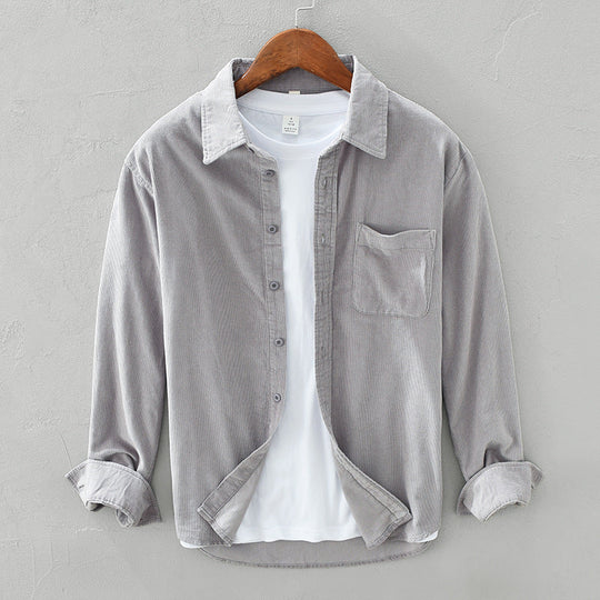 Shopnory | Retro Herren Cordhemd Elegant, Vielseitig & Bequem