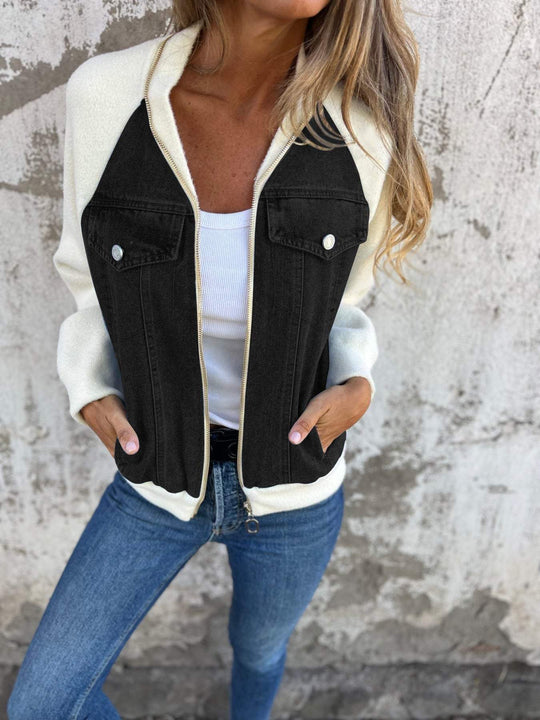 Moderne Jacke mit Denim