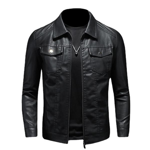 Lederjacke mit Kragen für Herren
