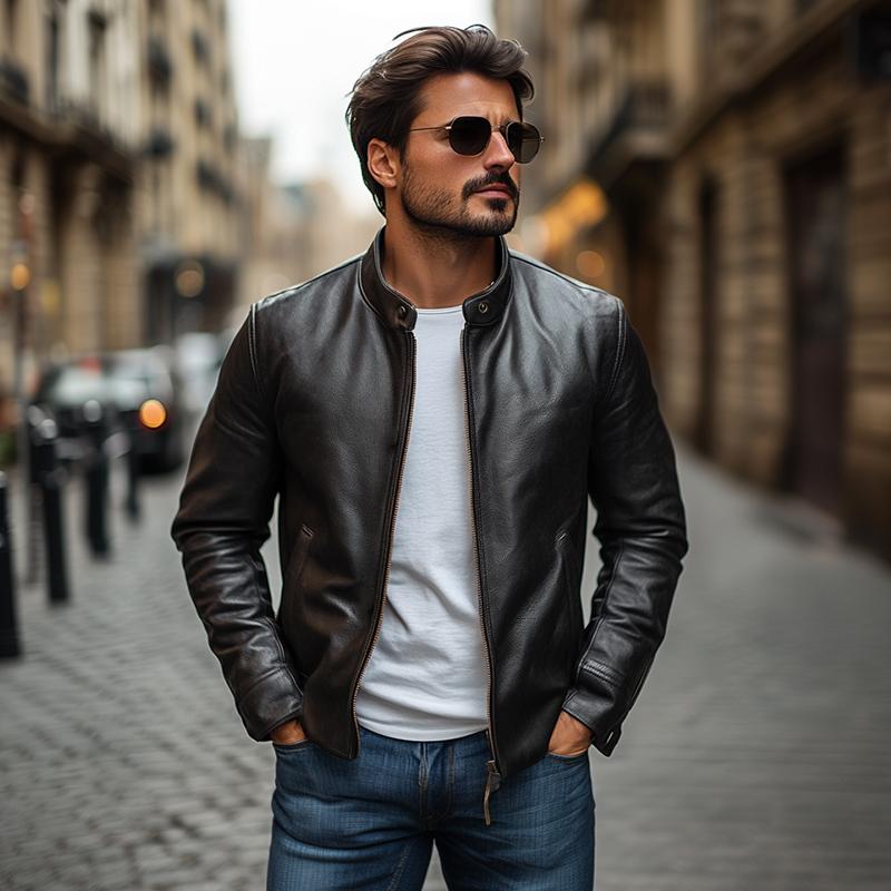 Jacke - Modernes Slim Fit Design mit Stehkragen, Stilvolle Alltags- und Freizeitjacke