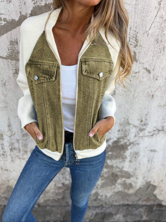 Moderne Jacke mit Denim