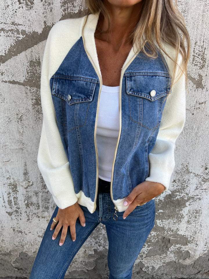 Moderne Jacke mit Denim