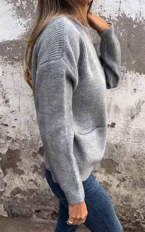 Reißverschluss-Strickjacke aus Baumwolle