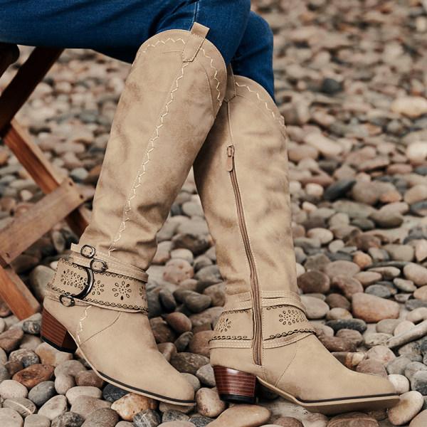 Vintage Hohe Winterreiterstiefel