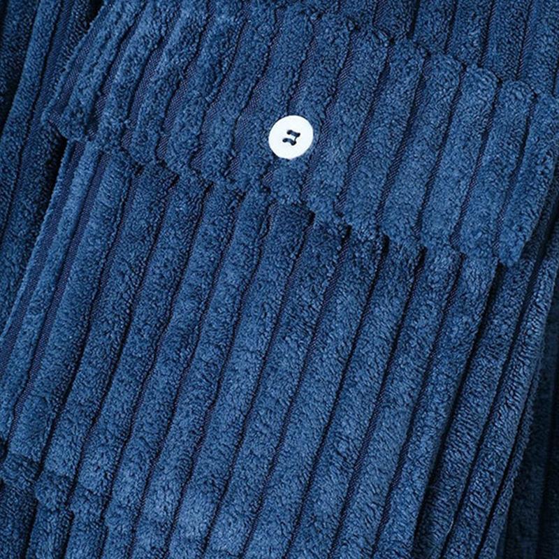 Stilvolles Dunkelblaues Lässiges Corduroy Herbst Overshirt für Männer