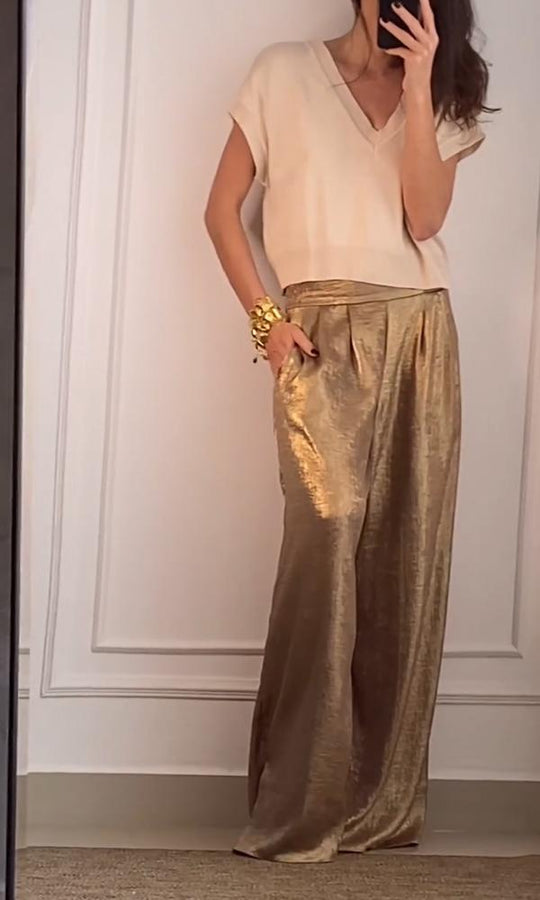 Damen Top- und Hosen-Set mit Bequemem Schnitt & Stylischem Design